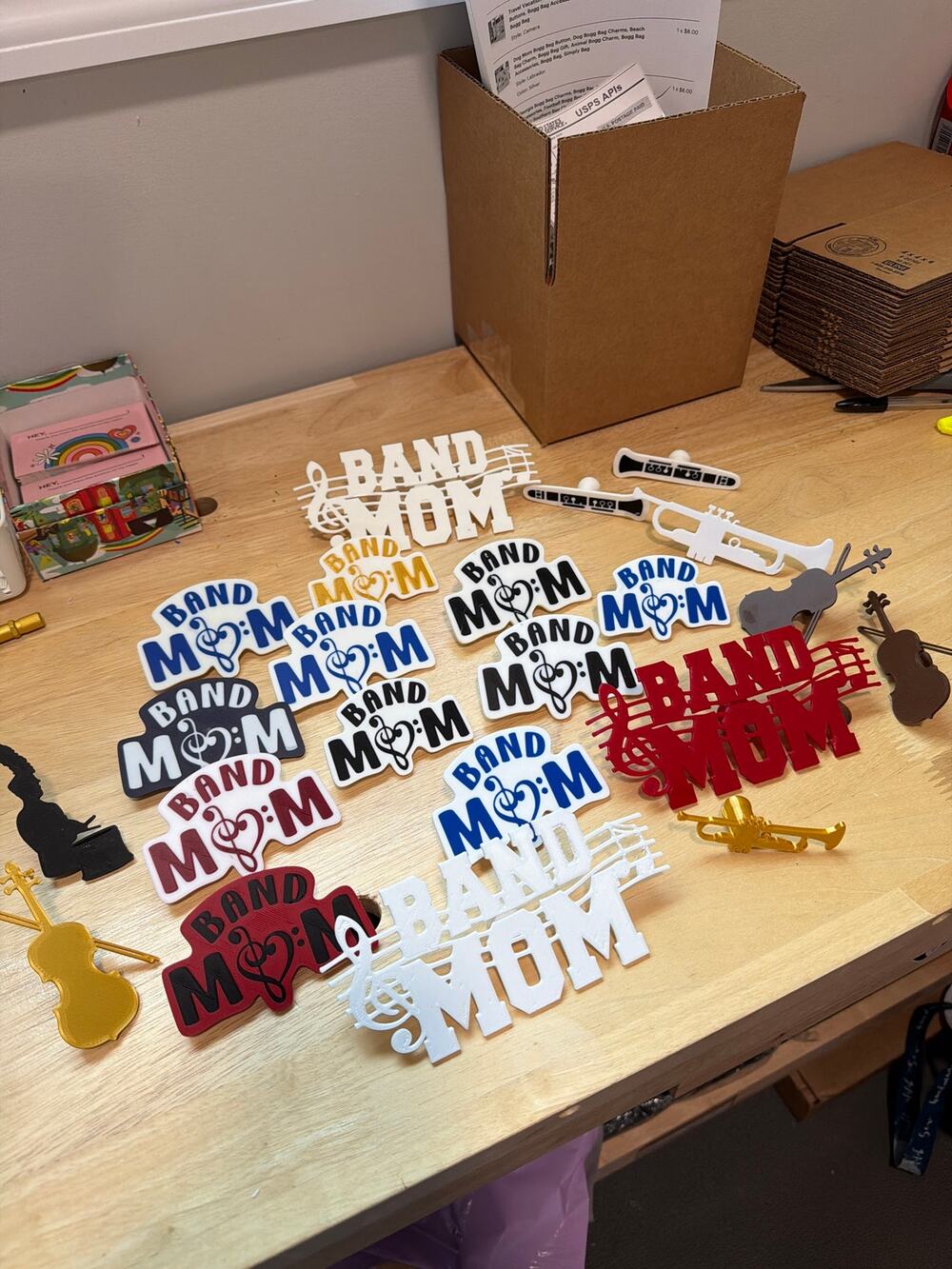 Lot of 22 Slightly Imperfect Band Mom Themed Bogg Bag Charms